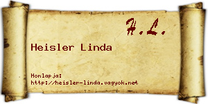Heisler Linda névjegykártya